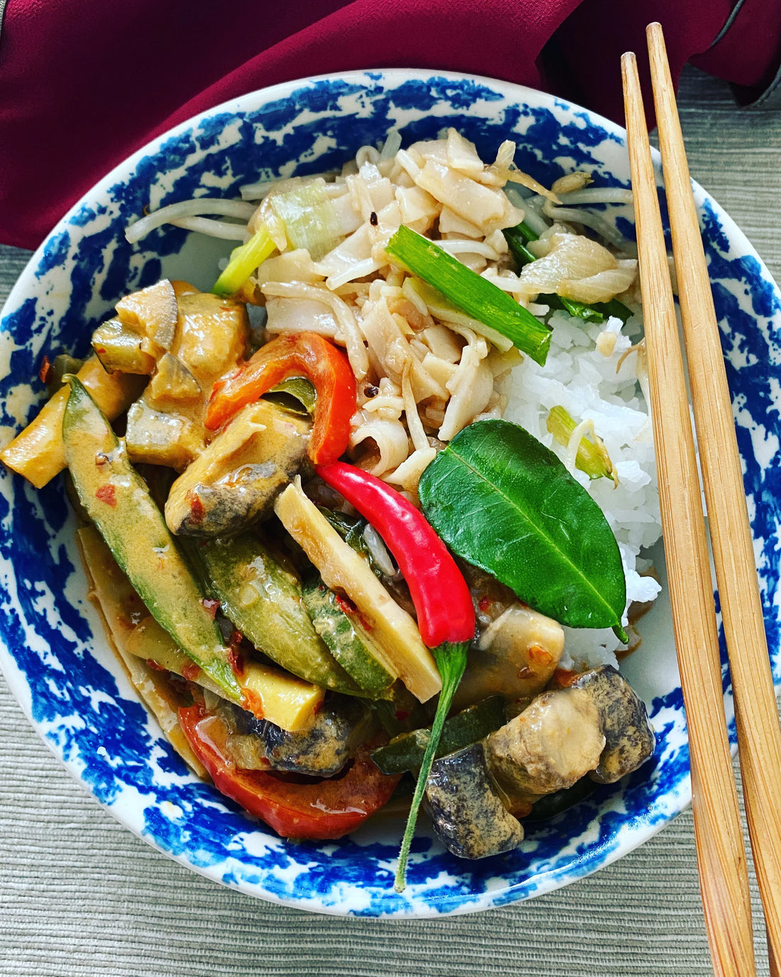 Plant based Thai curry (red or green)