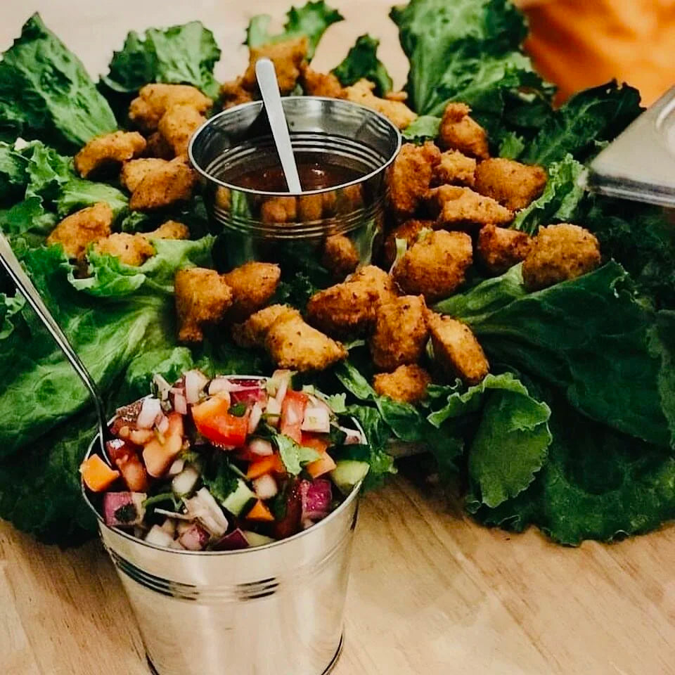 Red lentil fritters (bhajias)