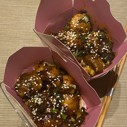 Mushrooms in chilli garlic and XOXO sauce