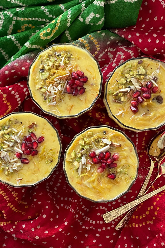 Sev (Sweet vermicelli) and Sev Kheer dessert for Eid