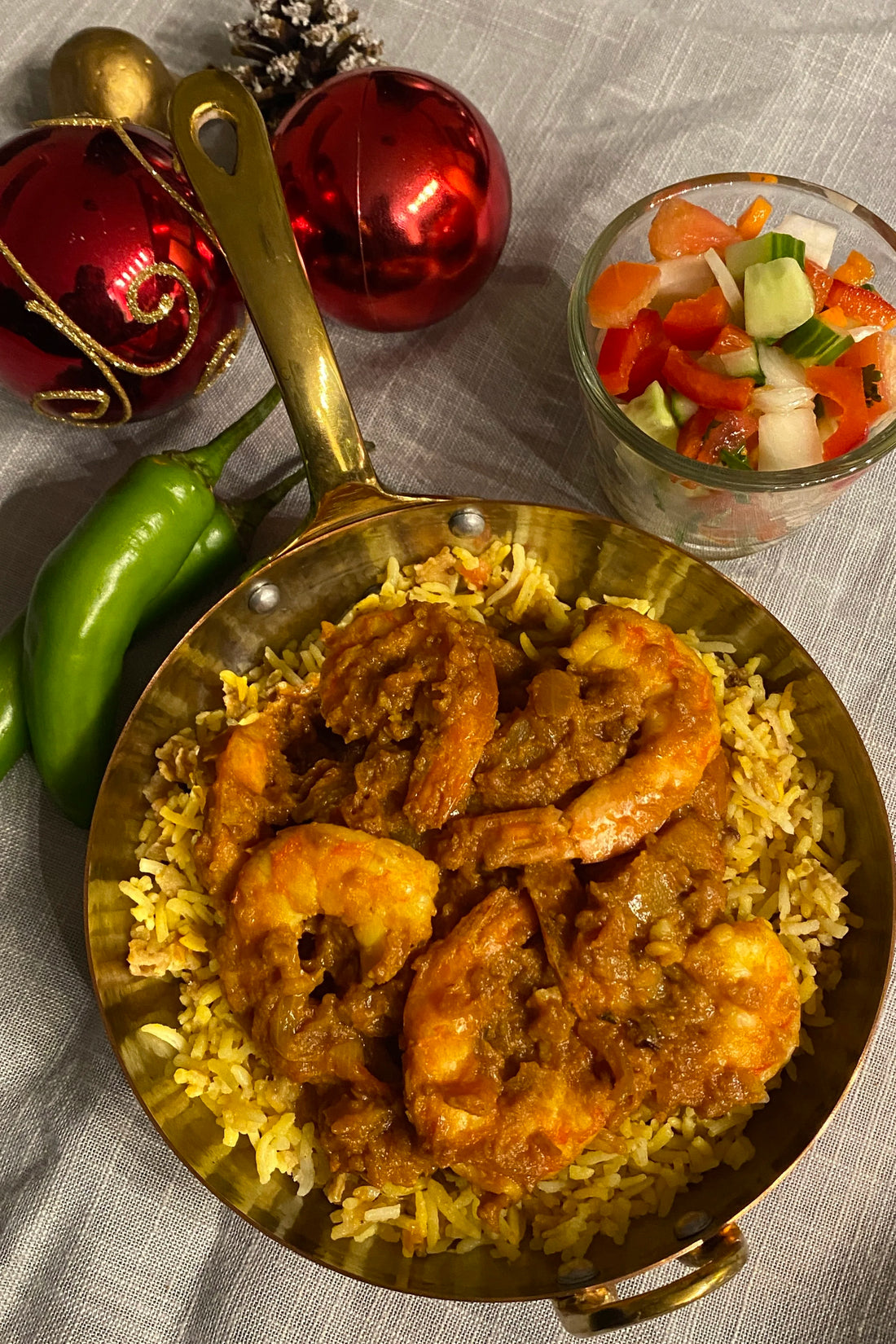 Prawn biriyani