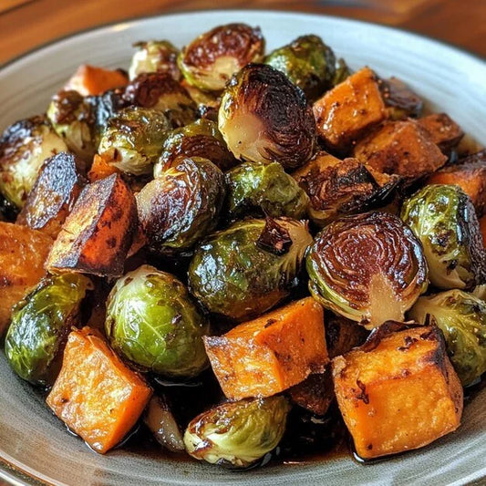 Roasted Sweet Potato and Brussel Sprouts Salad