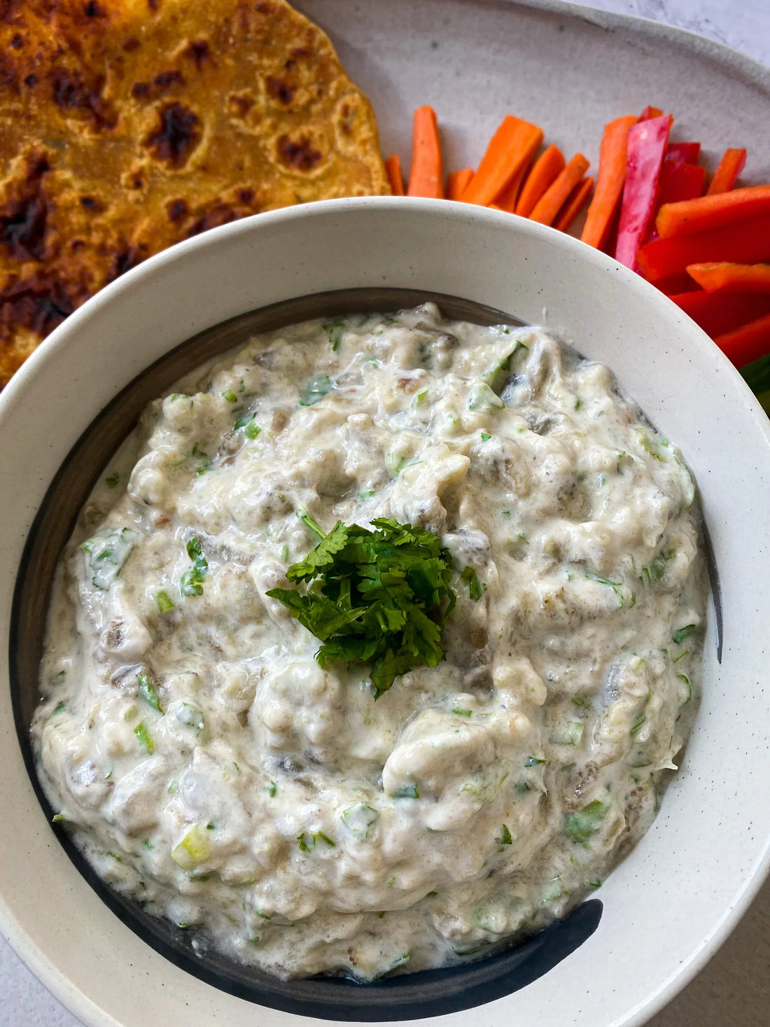 INDIAN EGGPLANT AND YOGURT BHARTHO