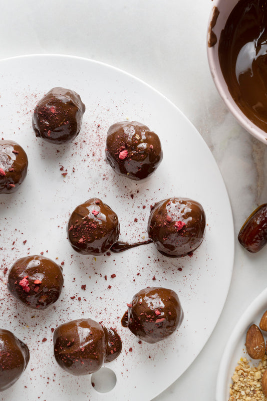 Homemade Truffles with cinnamon or vanilla for Valentine's