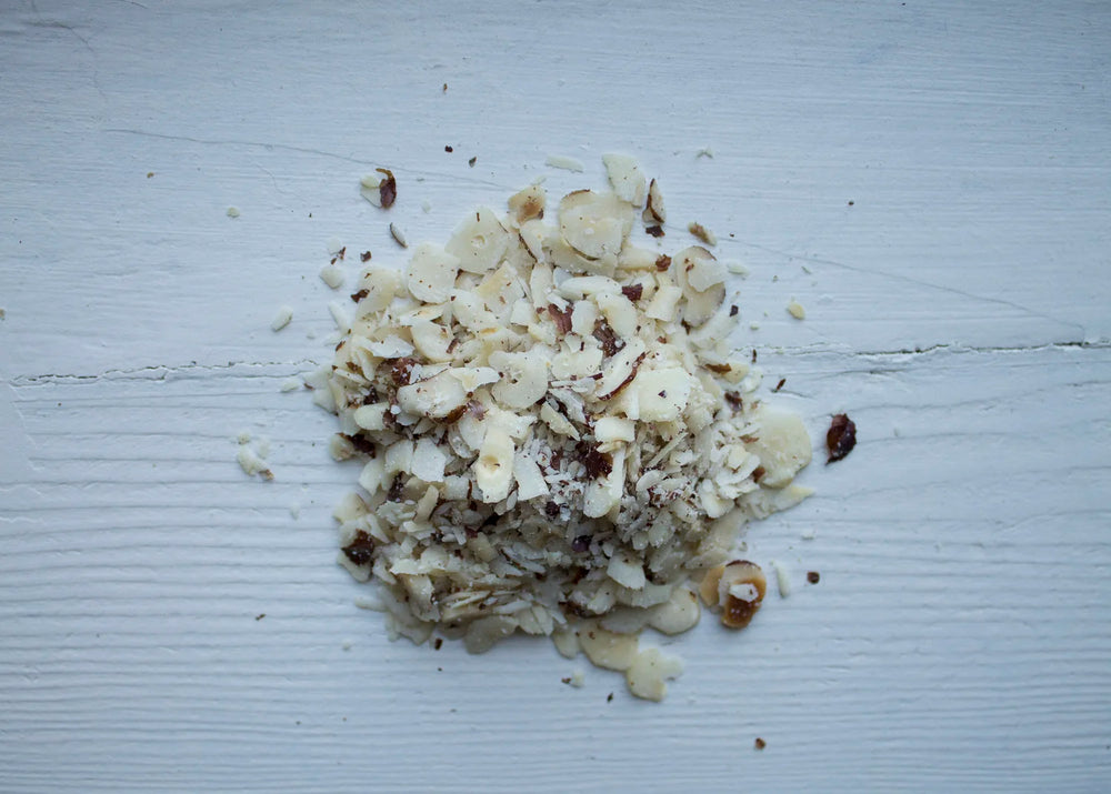 Hazelnuts sliced
