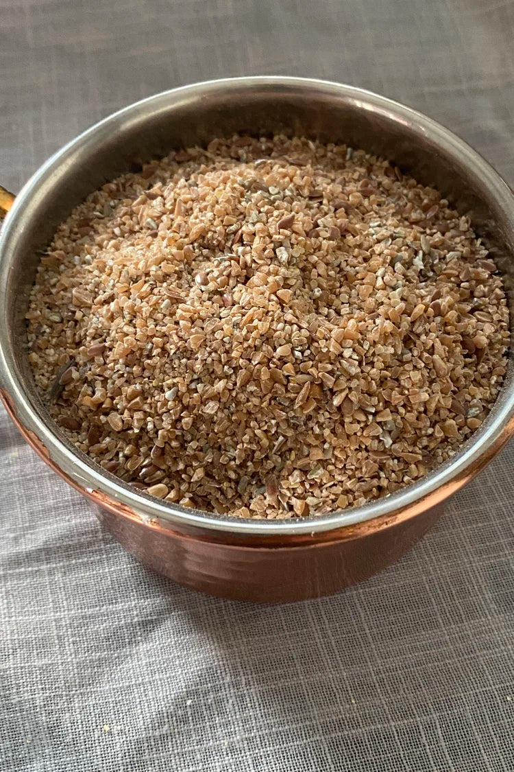 Wheat, rye and flax seed porridge