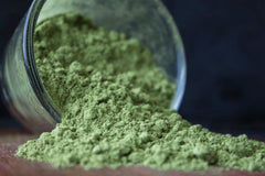Matcha green tea leaf powder. Organic