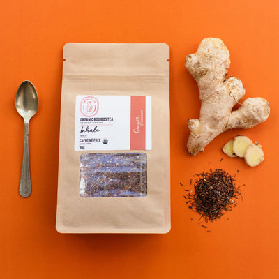 Organic Rooibos ginger. Inhale blend