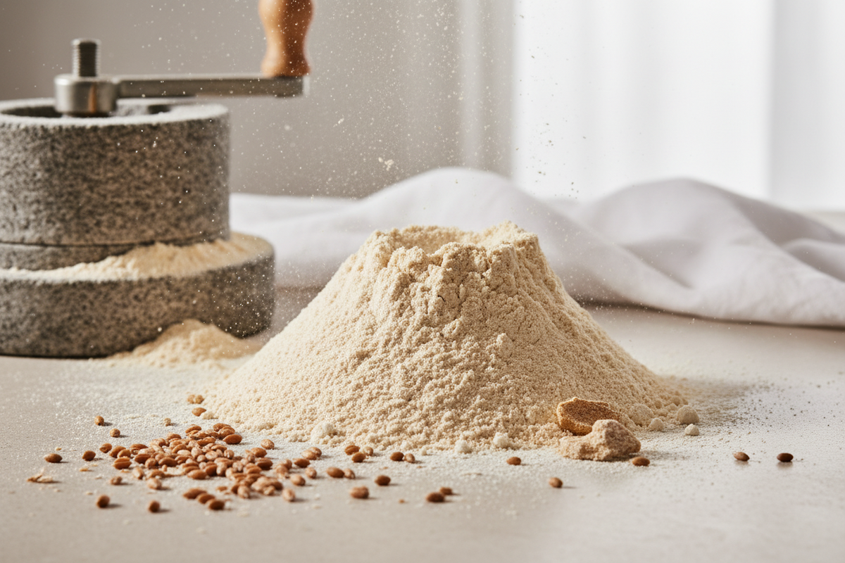 Stone-milled wholewheat flour