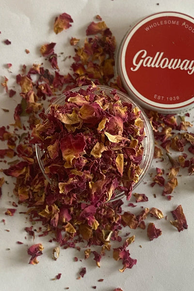 Rose petals red